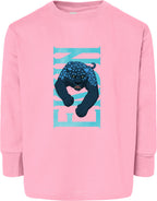 Ekun Hero Pose Toddler Fine Jersey Long Sleeve Tee