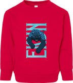 Ekun Hero Pose Toddler Fleece Crewneck