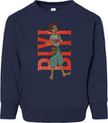 Biyi Hero Pose Toddler Fleece Crewneck Sweatshirt