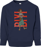Biyi Hero Pose Toddler Fleece Crewneck Sweatshirt