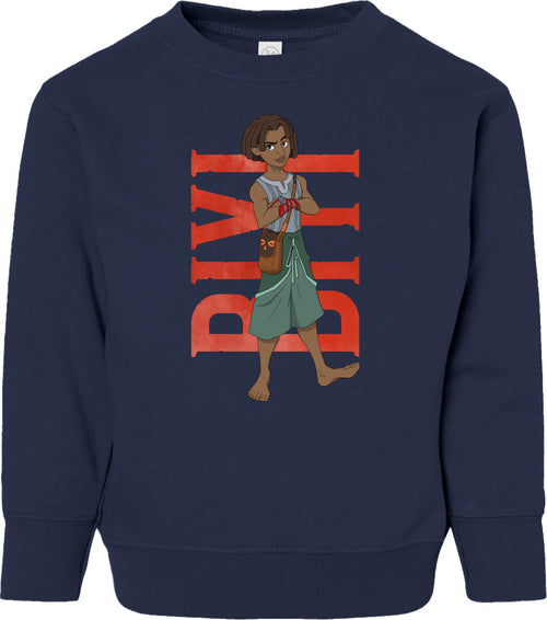 Biyi Hero Pose Toddler Fleece Crewneck Sweatshirt