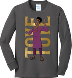 Toye Hero Pose Youth Long Sleeve Cotton Tee