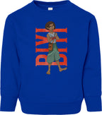 Biyi Hero Pose Toddler Fleece Crewneck Sweatshirt