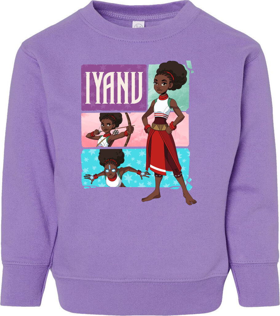 Iyanu (Tiles)Toddler Fleece Crewneck Sweatshirt