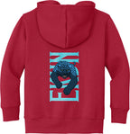 Ekun Hero Pose Toddler Fleece Full-Zip Hoodie