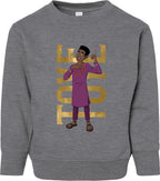 Toye Hero Pose Toddler Fleece Crewneck Sweatshirt