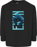Ekun Hero Pose Toddler Fine Jersey Long Sleeve Tee