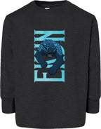 Ekun Hero Pose Toddler Fine Jersey Long Sleeve Tee