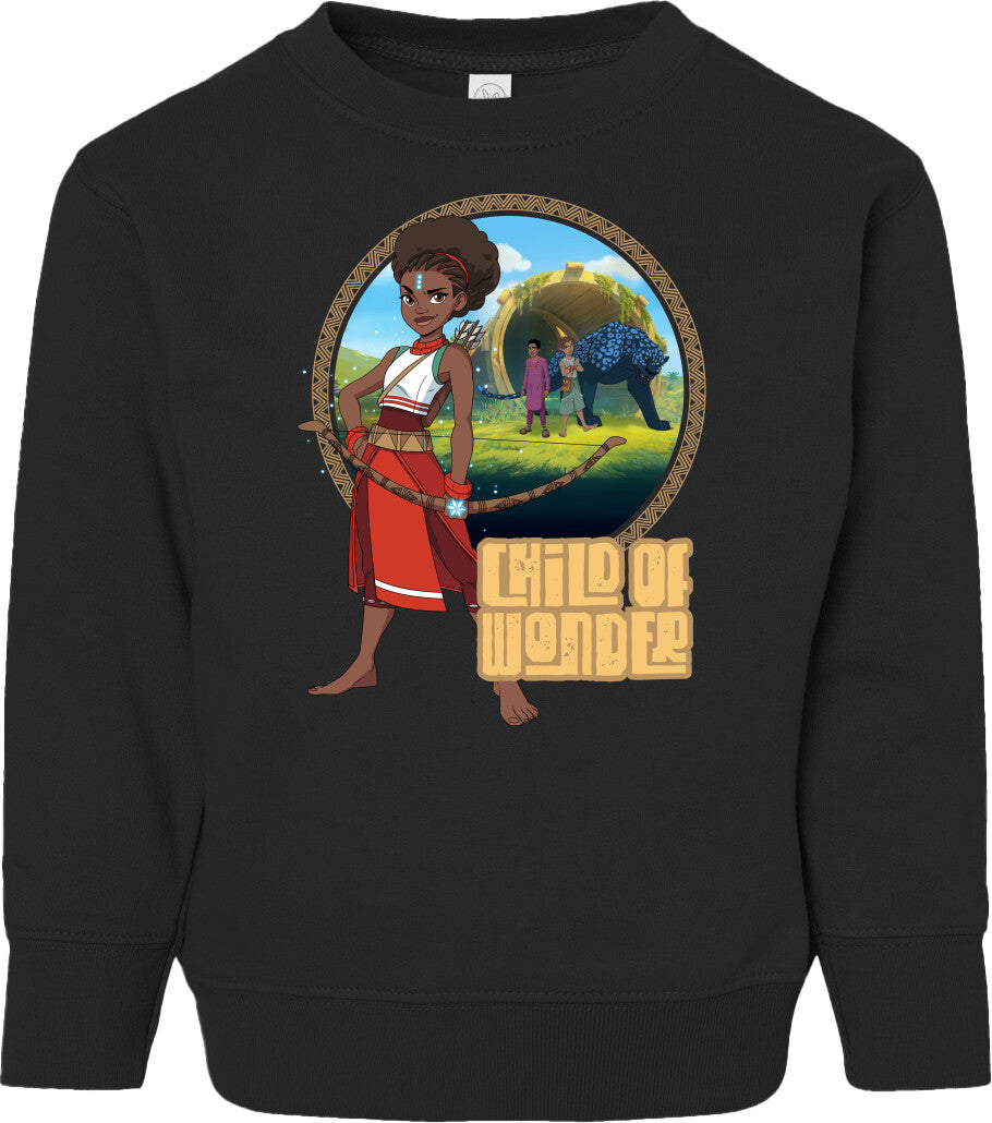 Iyanu Child of Wonder  Toddler Fleece Crewneck Sweatshirt