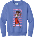 Iyanu Hero Pose Youth Fleece Crewneck