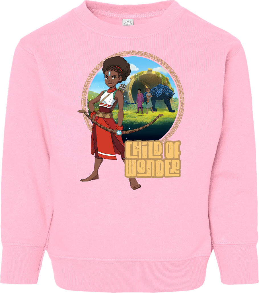 Iyanu Child of Wonder  Toddler Fleece Crewneck Sweatshirt