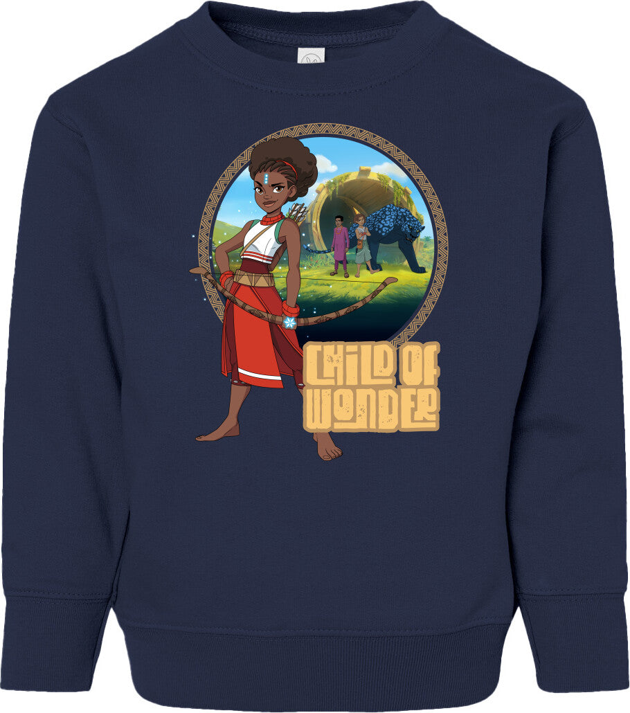 Iyanu Child of Wonder  Toddler Fleece Crewneck Sweatshirt