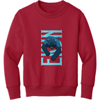Ekun Hero Pose Youth Fleece Crewneck