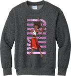 Iyanu Hero Pose Youth Fleece Crewneck