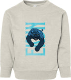 Ekun Hero Pose Toddler Fleece Crewneck