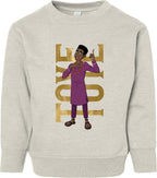 Toye Hero Pose Toddler Fleece Crewneck Sweatshirt