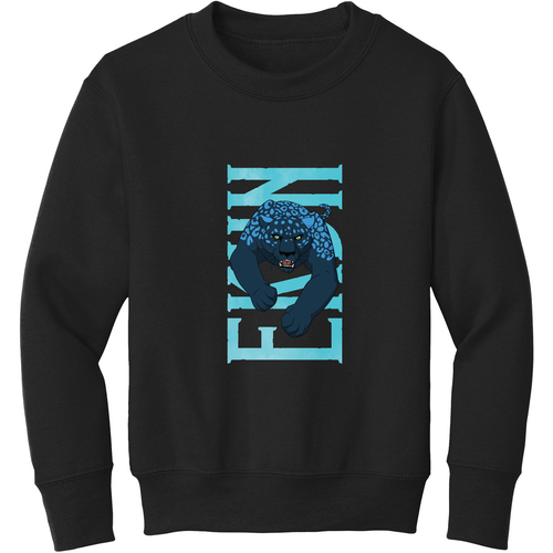 Ekun Hero Pose Youth Fleece Crewneck