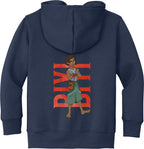 Biyi Hero Pose Toddler Fleece Full-Zip Hoodie
