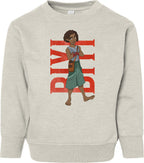 Biyi Hero Pose Toddler Fleece Crewneck Sweatshirt