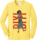 Biyi Hero Pose Youth Long Sleeve Cotton Tee