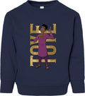 Toye Hero Pose Toddler Fleece Crewneck Sweatshirt