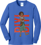 Biyi Hero Pose Youth Long Sleeve Cotton Tee