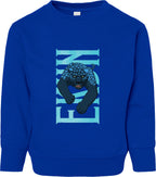 Ekun Hero Pose Toddler Fleece Crewneck