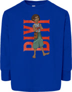 Biyi Hero Pose Toddler Fine Jersey Long Sleeve Tee