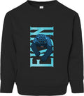 Ekun Hero Pose Toddler Fleece Crewneck