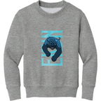 Ekun Hero Pose Youth Fleece Crewneck