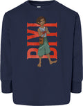 Biyi Hero Pose Toddler Fine Jersey Long Sleeve Tee