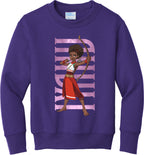 Iyanu Hero Pose Youth Fleece Crewneck