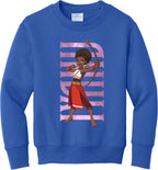 Iyanu Hero Pose Youth Fleece Crewneck