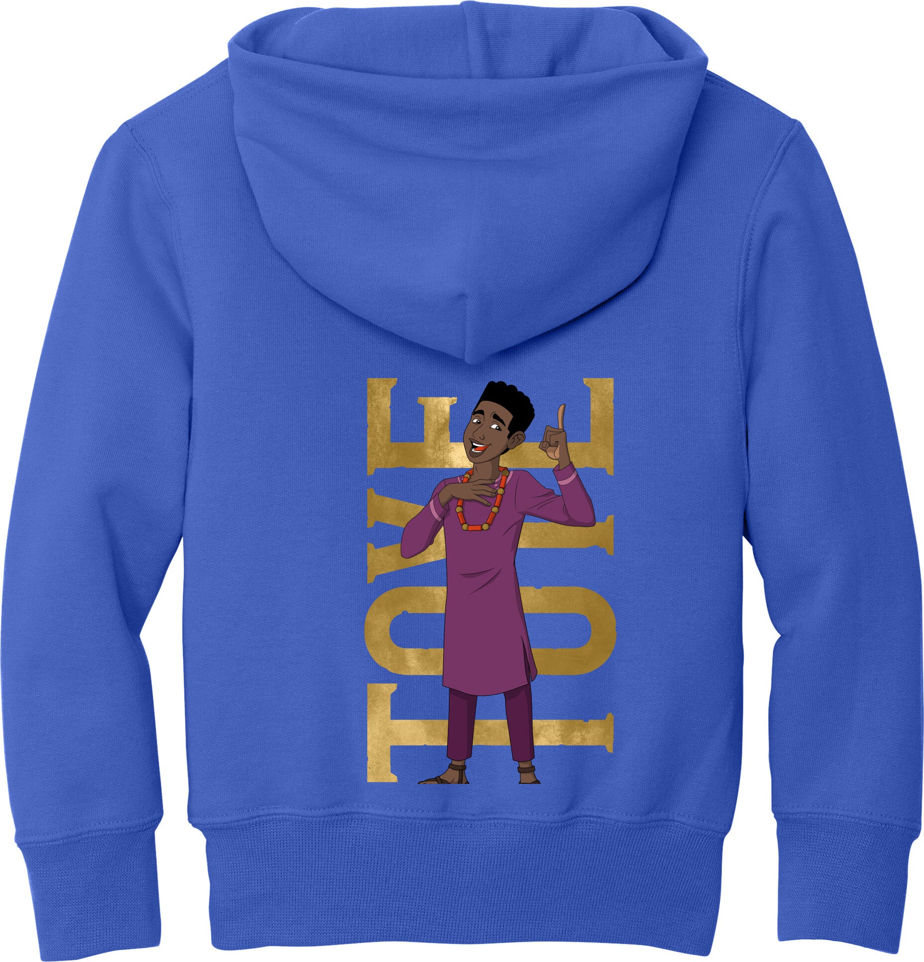 Toye Hero Pose Youth Fleece Pullover Hoodie