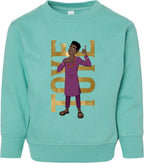 Toye Hero Pose Toddler Fleece Crewneck Sweatshirt