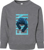 Ekun Hero Pose Toddler Fleece Crewneck