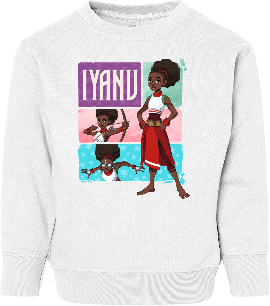 Iyanu (Tiles)Toddler Fleece Crewneck Sweatshirt